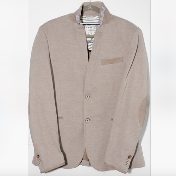 Zara Other - Zara Man Denim Couture Shoulder Pad Blazer USA 44